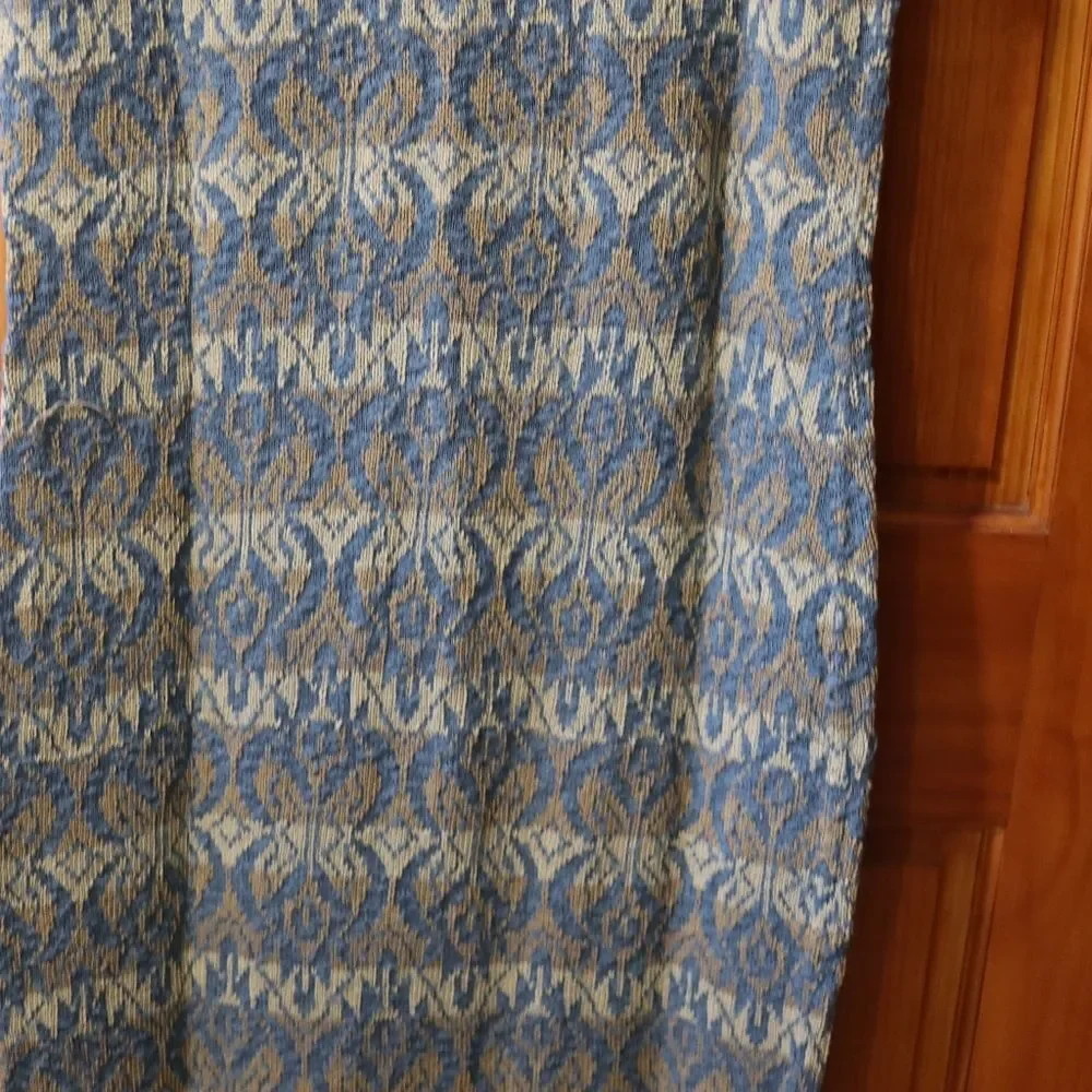 Peruvian Connection Patterned Maxi Dress in Blue and Gold - Picture 5 of 12